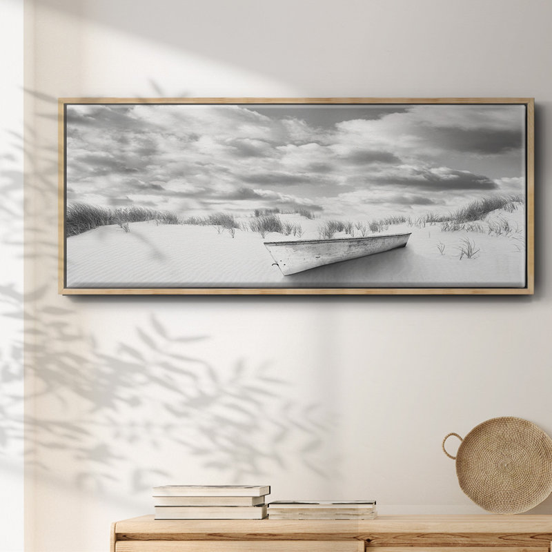 Beach- Framed Canvas, 20" H x 50" W