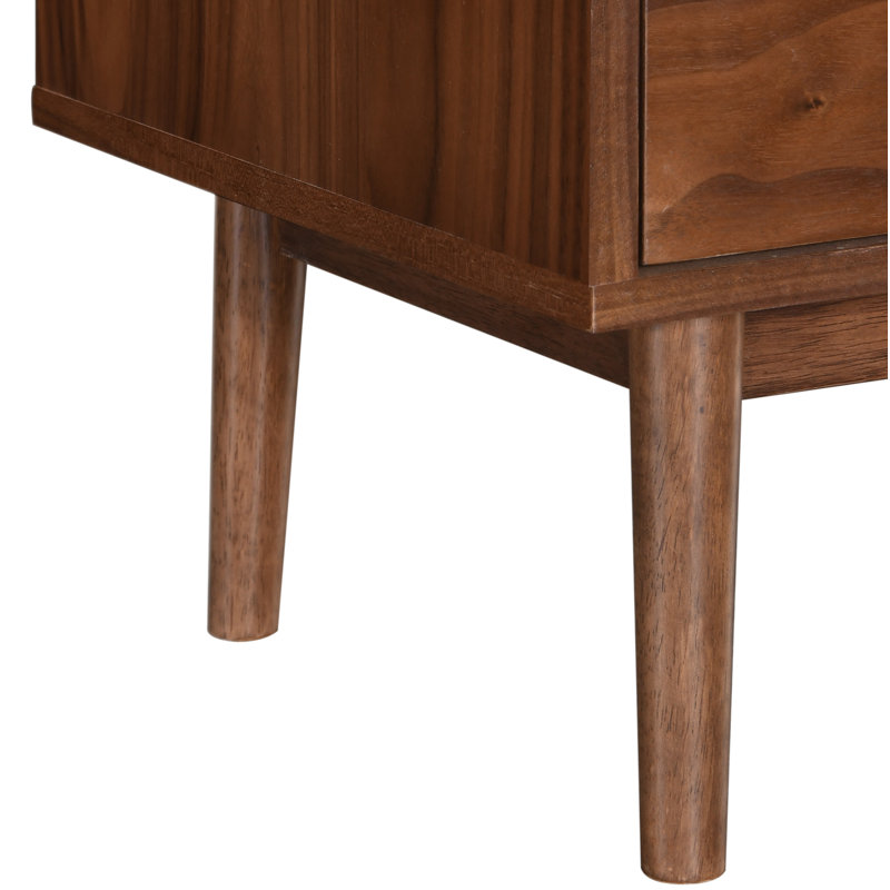 Table de chevet 2 tiroirs Indra, Noyer