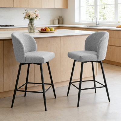 360°Swivel Barstool Counter Height Barstools with Back