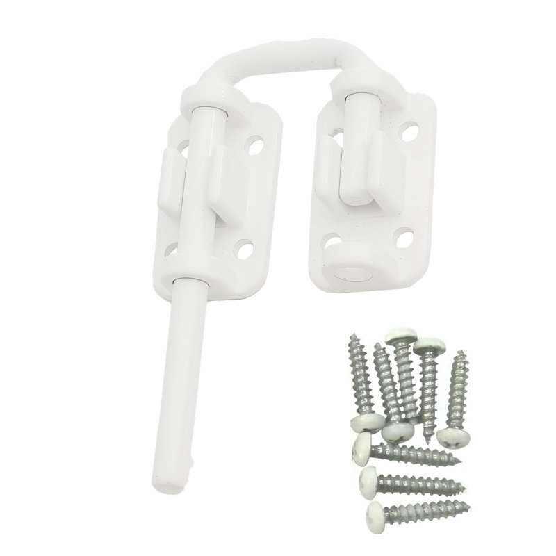 Brixwell 16-186w Security Latch With Screws White Finish