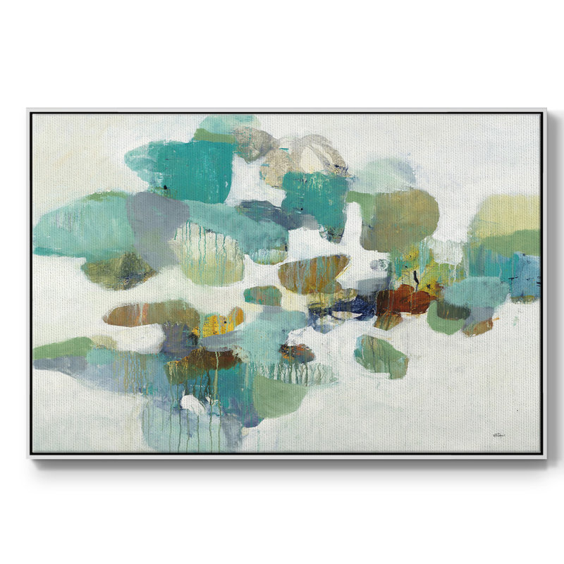 Stepping Stones - reproduction sur toile avec cadre flottant, Blanc, H 17 po x l 25 po x P 2 po