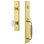 Carré Handleset with Single Cylinder Deadbolt and Hyde Park Door Knob and Rosette