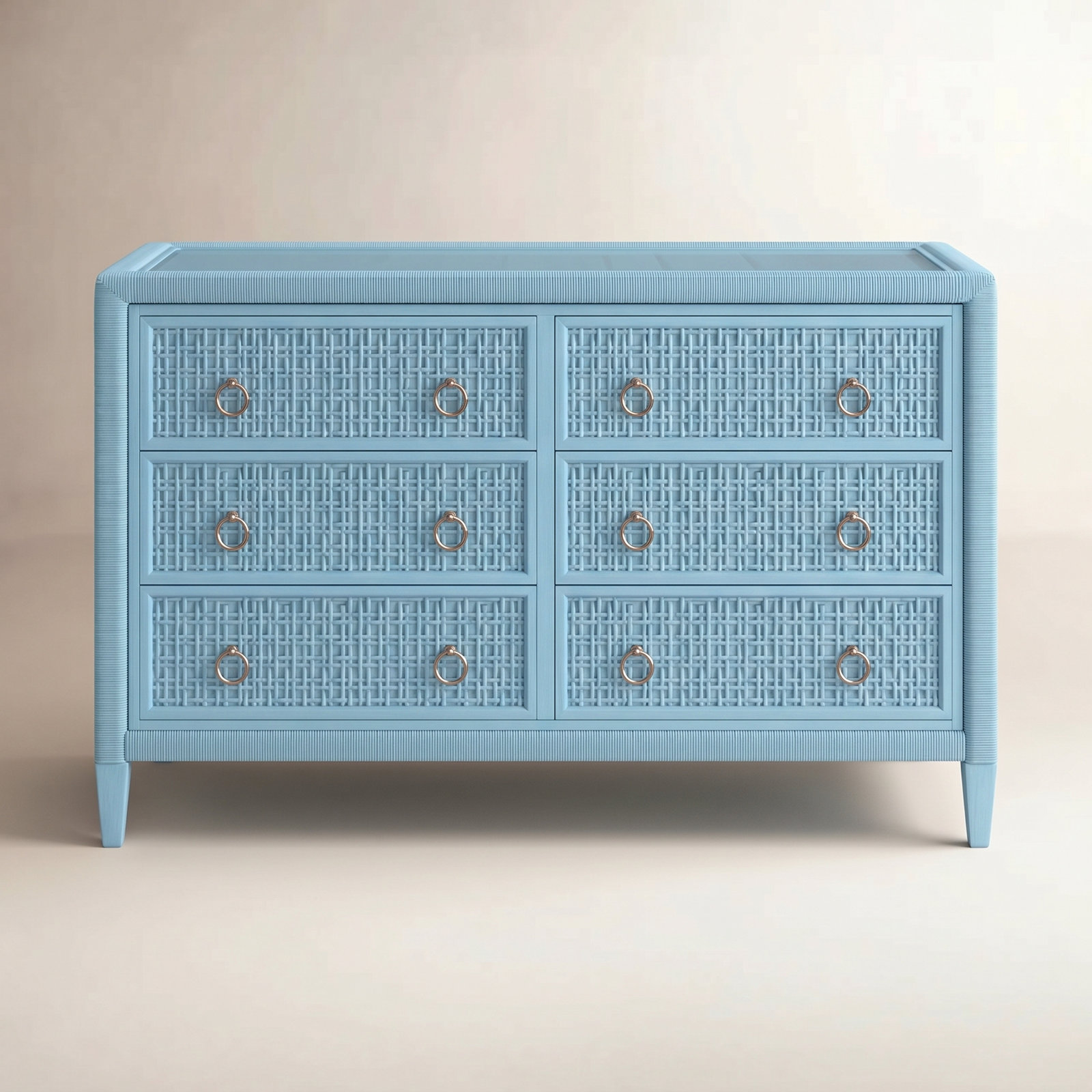 Monterey 54" Double Dresser, No, Pacific, Satin Nickel