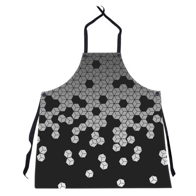 Tablier à motif cube culbuté
