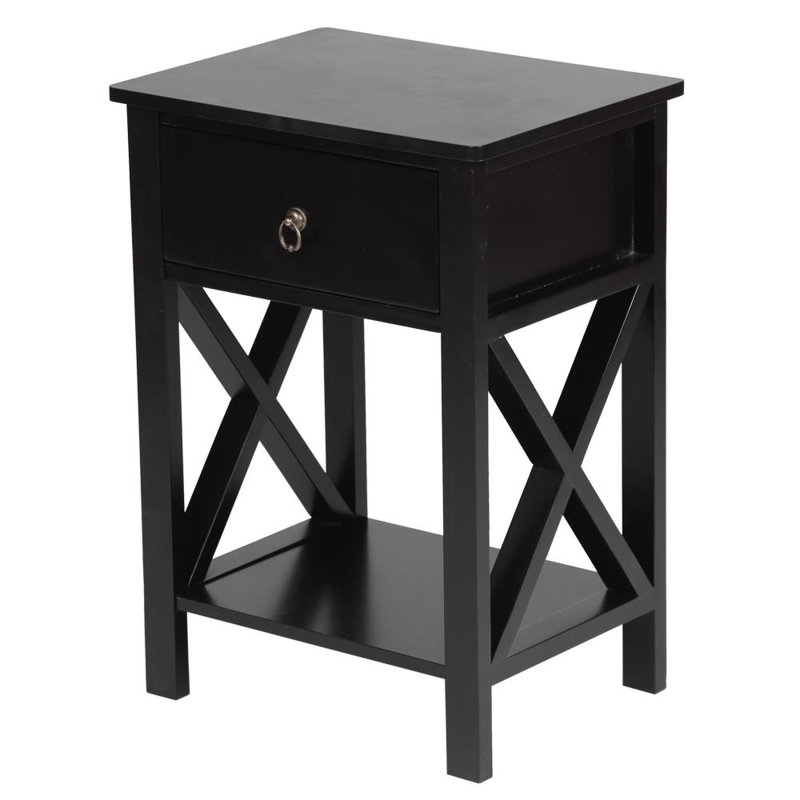 Eliada 15.75'' W Nightstand, Black