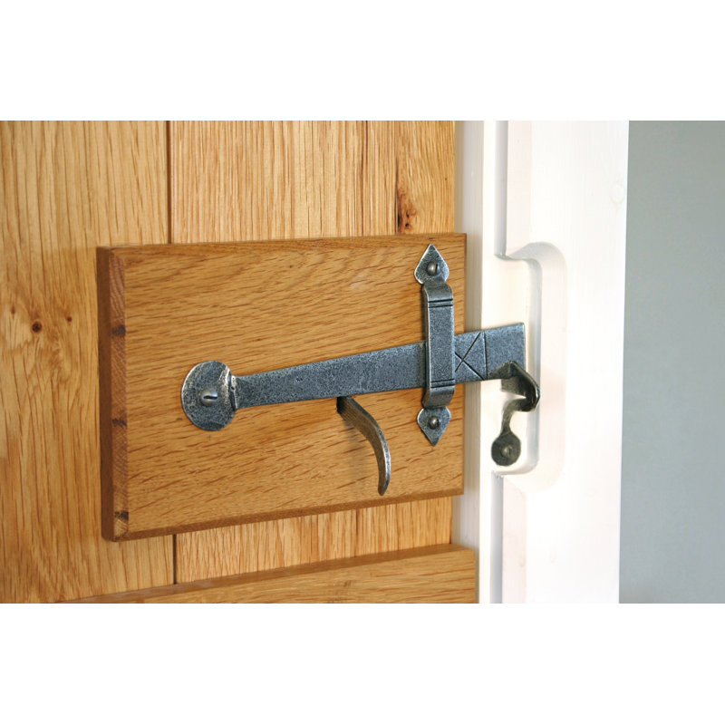 Gothic Latch Door Handle Kit, Pewter Patina