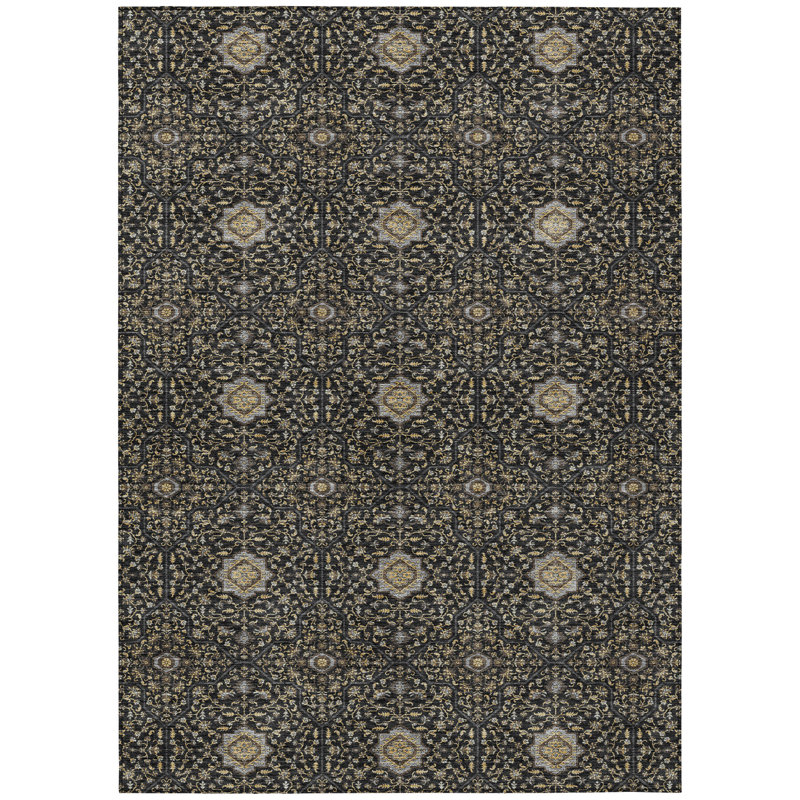 Machine Washable Indoor/Outdoor Erfried ACN2409 Global Rug, Rectangle 2'6" x 3'10"