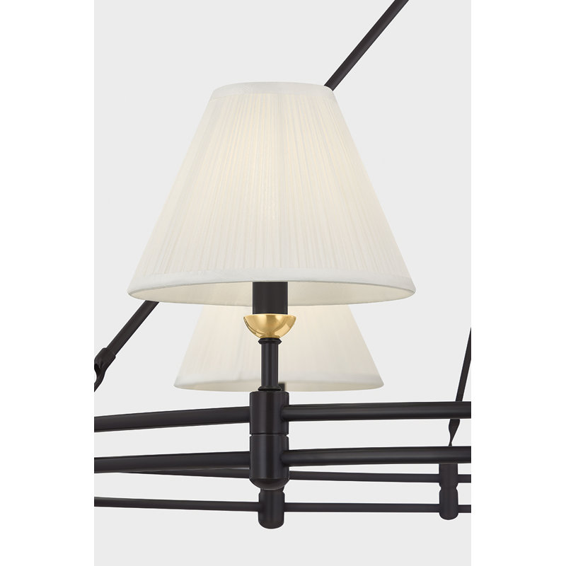 Lustre Howard par Mark D. Sikes, Noir, 9 lumières, H 26 po x l 50 po x P 50 po