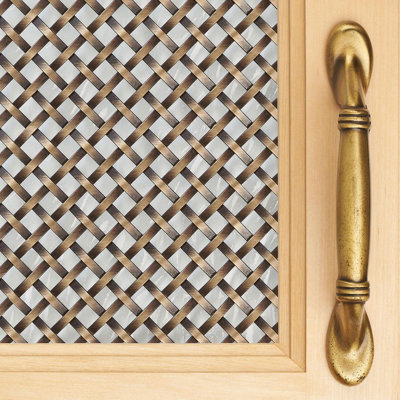 48 po X 18 po Insertion de panneau de tamisage à fil métallique simple à sertir en laiton antique 286 S Kent Design