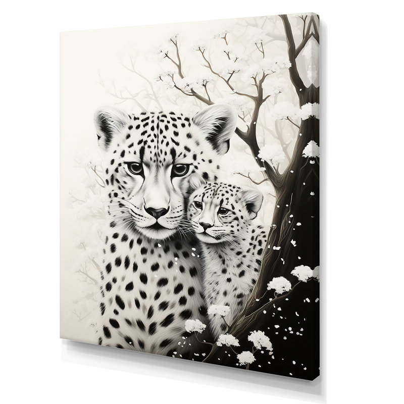 «Tiger Harmony» en monochrome - impression, H 40 po x l 30 po x P 1,5 po, Toile tendue