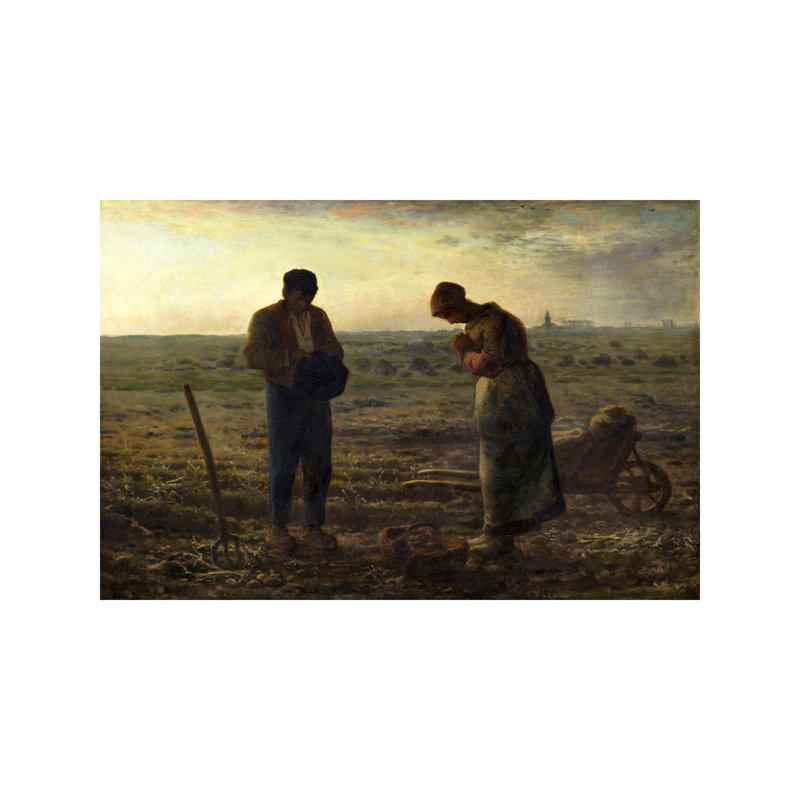 The Angelus by Jean-Francois Millet - Print on Canvas, 45.72 cm H x 66.04 cm W x 3.175 cm D, Wrapped Canvas