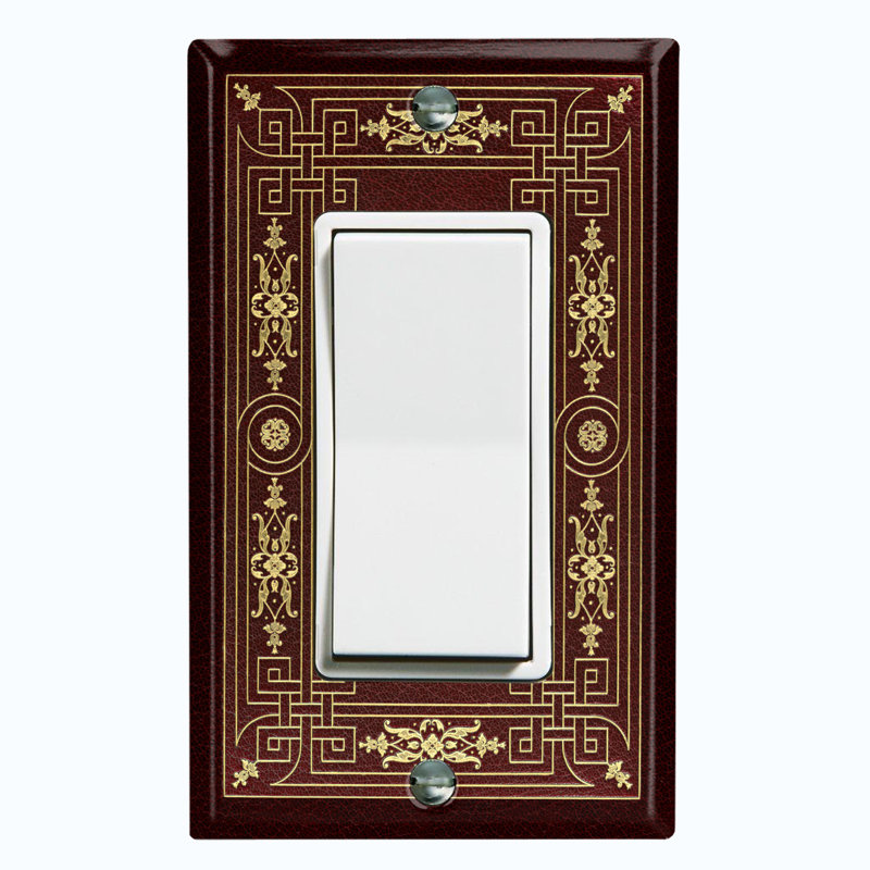 Patterned 1 - Gang Toggle Light Switch Standard Wall Plate
