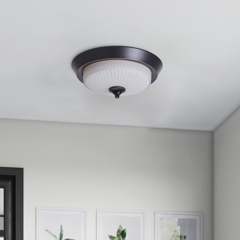 Plafonnier rond simple 2 lumières Darryus