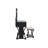 Modern Bedroom Vanity In Black With Stool, 3 - Drawer Table And Foldable Mirror, Pine Frame, Particle Board , 43"X19"X54" Size Contemporary W/ Drawers Wood, Veneer, 43X19x54 Inches-868801014