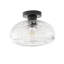 Plafonnier réglable en fer transparent à 1 lampe