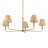 38" 5-Light Chandelier with Handwoven Rattan Shade