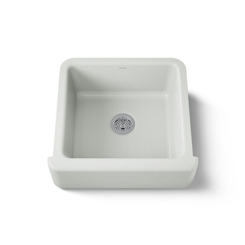 Whitehaven® Self-Trimming 23.5"L x 21.5625"W Farmhouse Kitchen Sink, Sea Salt