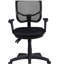 Chaise de bureau pivotante noire avec accoudoirs
