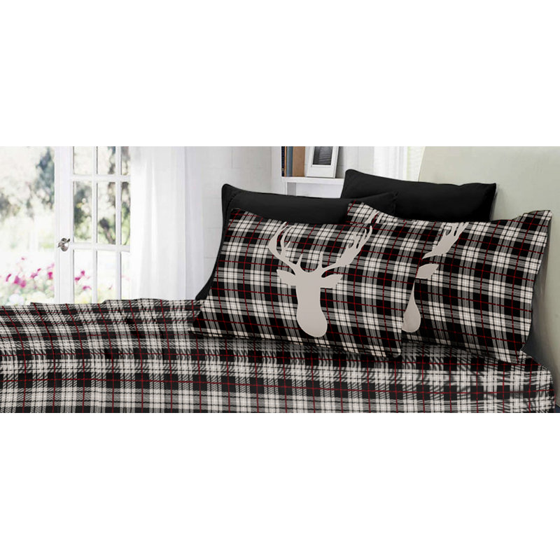 Ensemble de draps en microfibre Finnegan, Gris, Grand