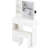 29.2" Desktop Dressing With Left Drawer, Cushioned Stool, 2 Ac+2 Charging Ports, Hair Dryer Stand, Extra Large Touch - Sensitive Led Mirror Tri Color Selection And Brightness Regulation, For Little