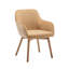 46cm H Velvet Upholstered Upholstered Back Armchair-508755825