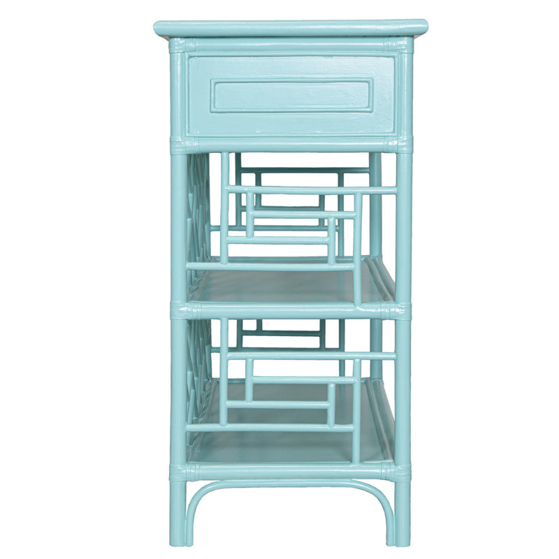 Chippendale End Table, Turquoise