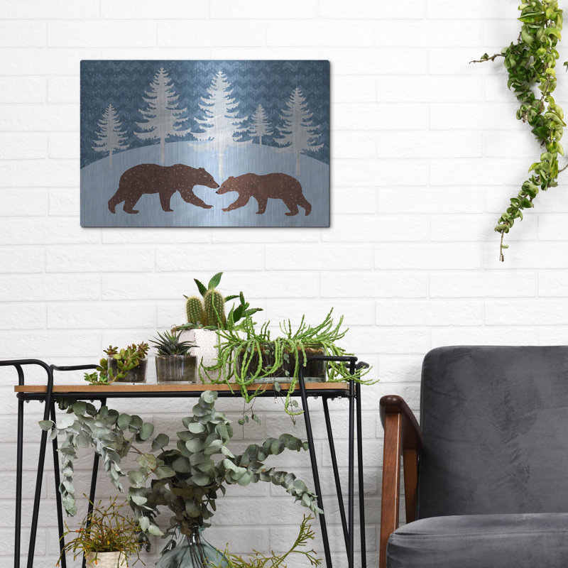 «Bear» par Erin Clark, art mural en métal, H 12 po x l 16 po