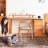 Brown Rectangular Solid Wood desk-87130148