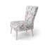 Chaise d'appoint Contemporary Boho - Chaise d'appoint mauve à chevrons mauve et bleu-93291437
