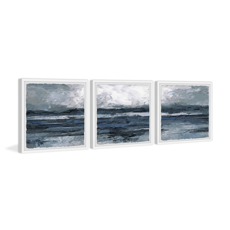 « dark large ocean », image à plusieurs pièces parvez taj,, H 32 po x l 32 po x P 1,5 po
