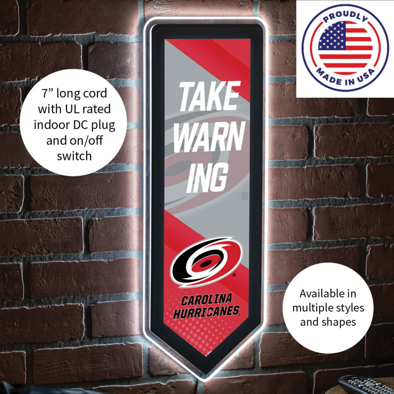 Enseigne murale NHL Team Pennant, Hurricanes de la Caroline