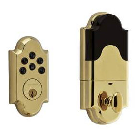 Boulder Arched Electronic Deadbolt, Lifetime (PVD) Polished Brass