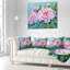 Pivoines roses - coussin à imprimé floral-29883439-29883436