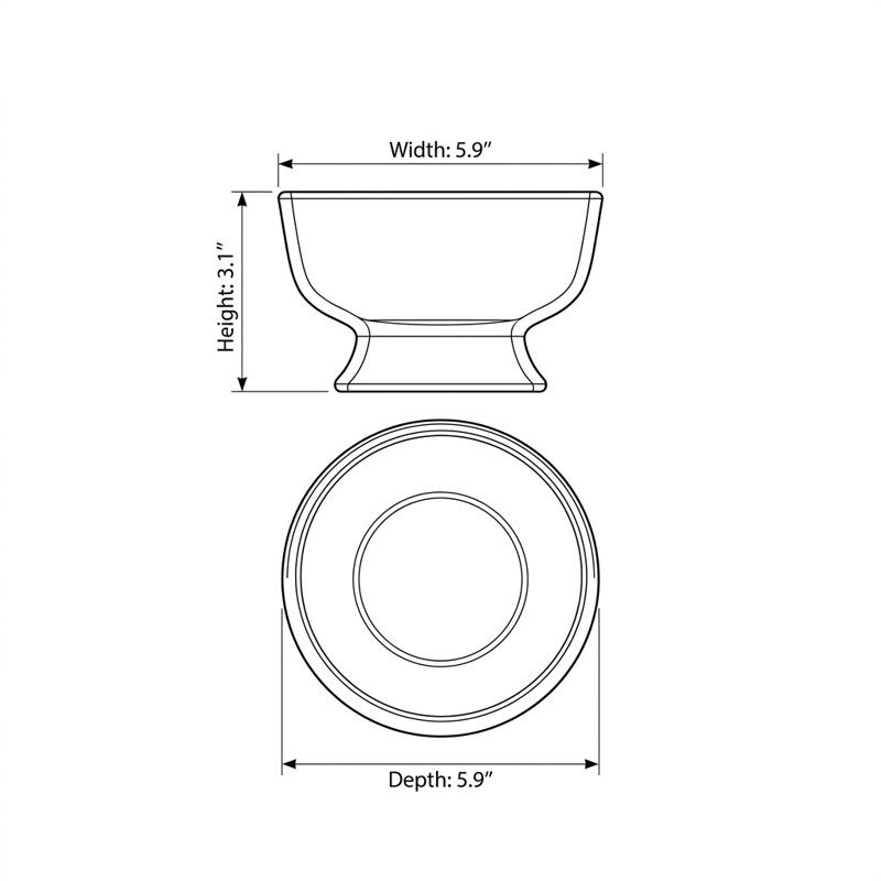 Gamelle surélevée moderne en céramique rose pour animaux de compagnie (15 cm de diamètre x 8 cm de hauteur), Pink
