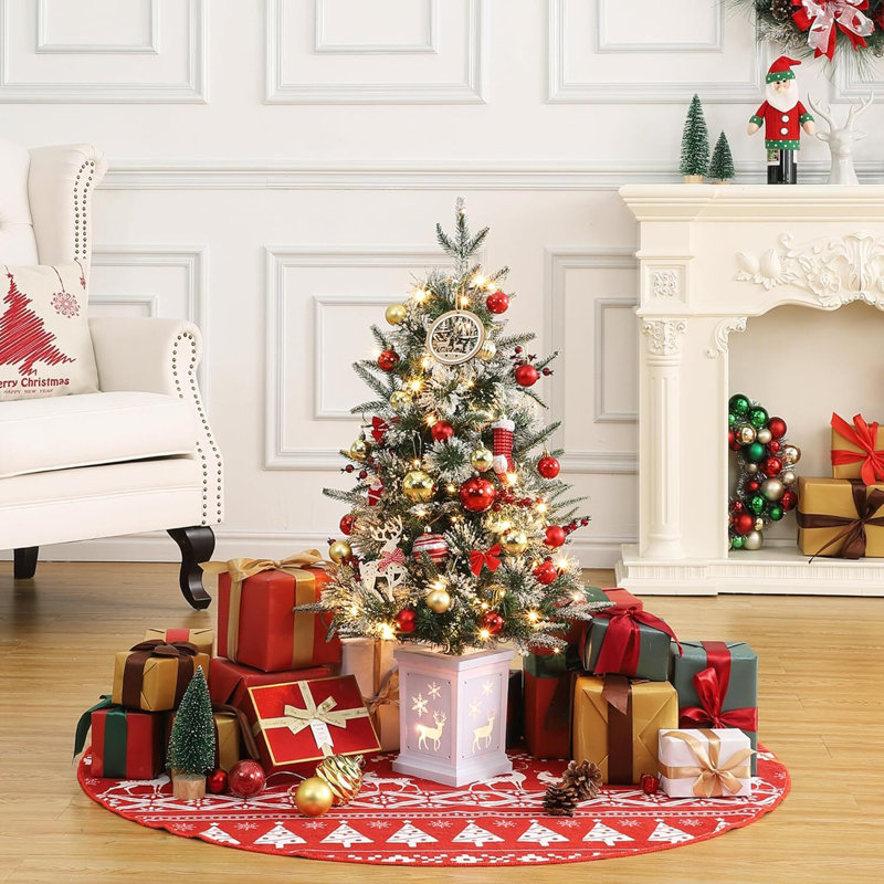 36' H Lighted Artificial Christmas Tree
