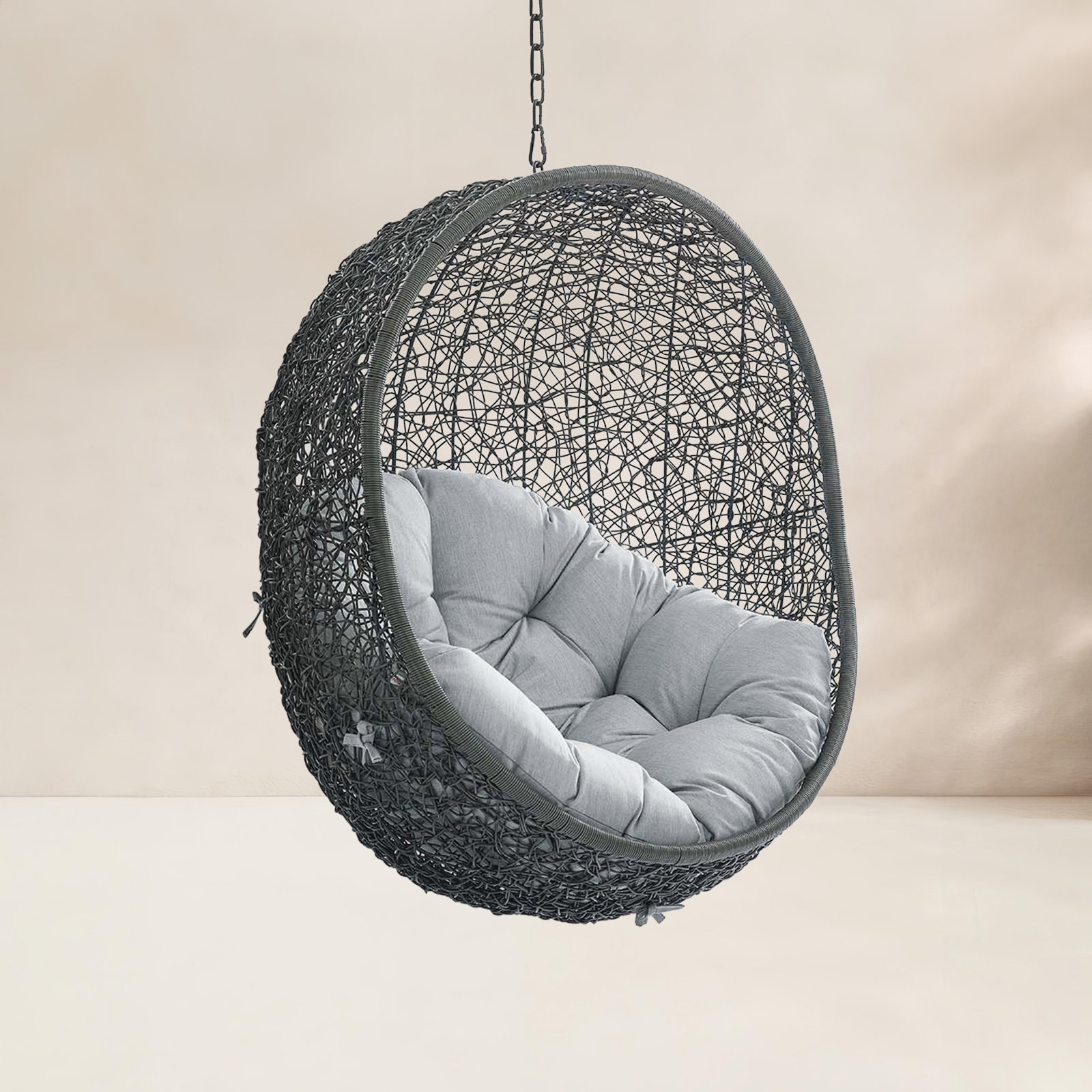 Modway Hide Sunbrella® Swing Chair, Gray