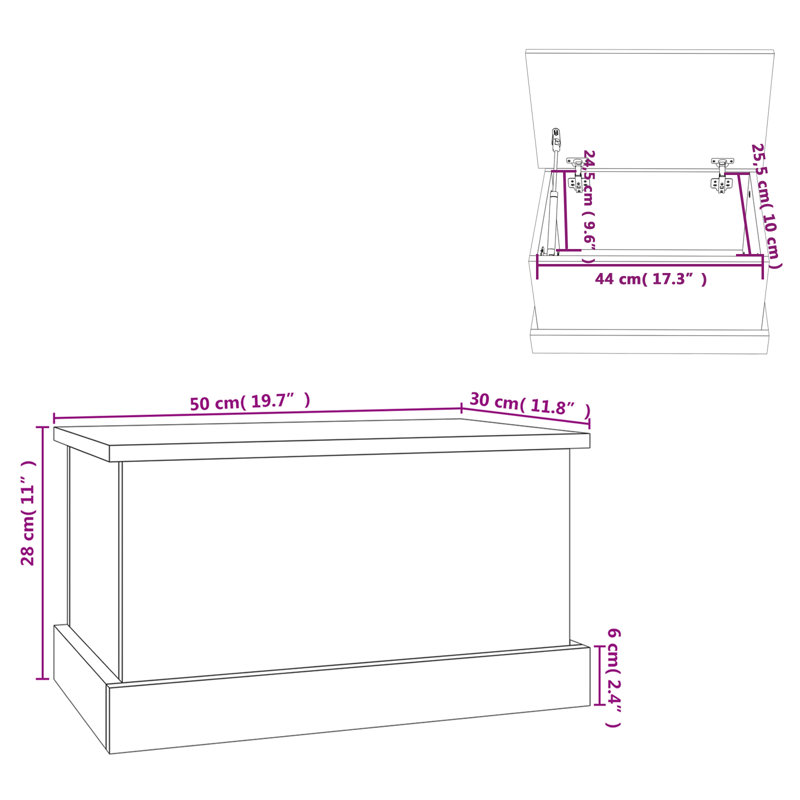 Lennard Coffee Table Trunk, White