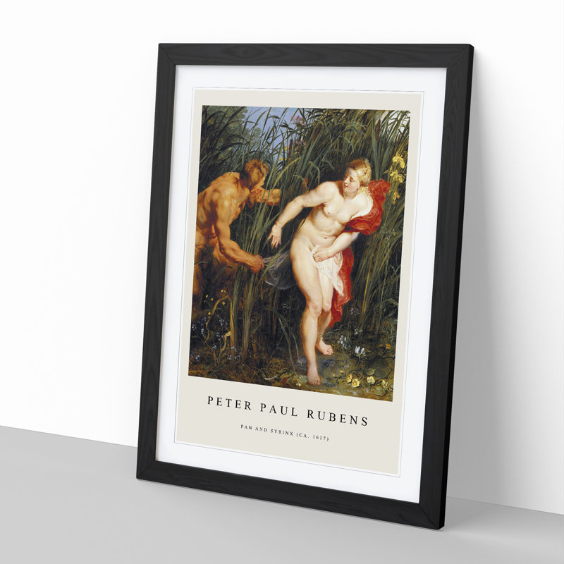 Sensation and Sensuality by Peter Paul Rubens - Picture Frame Painting, 36cm H x 27cm W x 2cm D, Black
