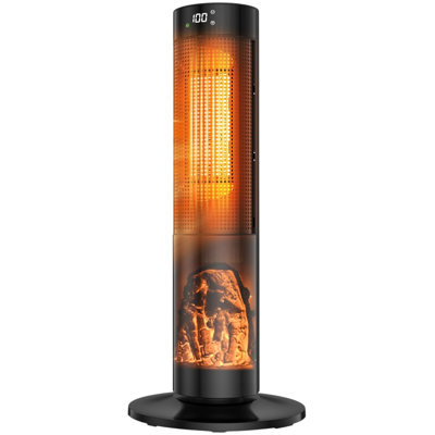 1500W Electric Ceramic Heater For Large Rooms With Remote, 3 Modes, Thermostat, 60° Oscillation, 12H Timer