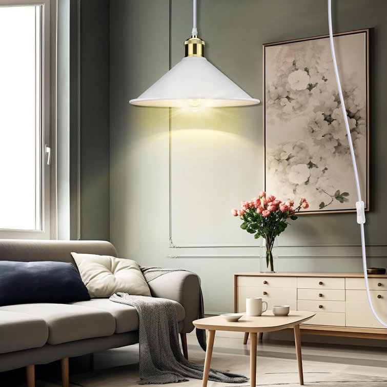 Plug in Pendant Light, Hanging Lights with Plug in Cord On/Off Switch