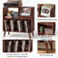 Grande armoire de rangement pour platine vinyle de style campagnard pouvant contenir plus de 300 disques vinyles, avec espace de rangement et pieds en bois massif.-422439692