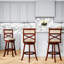Tabouret de bar 30 po avec siège pivotant en tissu cerise beige - Ajoutez une touche contemporaine à votre espace