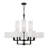 Azil 12 - Light Steel Dimmable Chandelier