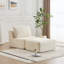 Canapé modulaire en mousse à mémoire de forme moderne, méridienne simple pour le salon, canapé modulaire Cloud pour animaux de compagnie, tissu en velours côtelé, repose-pieds mobile, aucun assemblage requis, beige-639460932