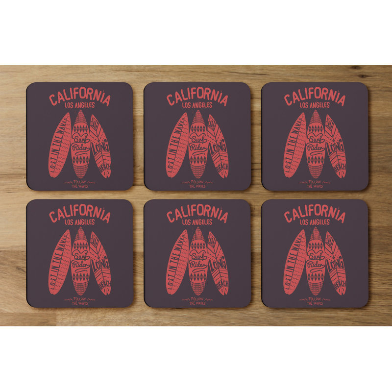 Square 6 Piece Coaster Set