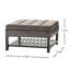 Brown Square With Practical Storage And Bottom Rack - Leather Fashionable Pu