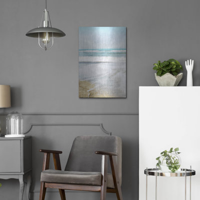  «Serene Coast Vertical» par Linda Woods, art mural en métal, 24 po x 36 po