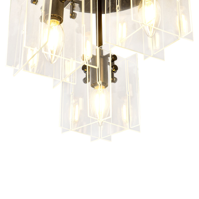 Plafonnier encastré 3 lumières noir