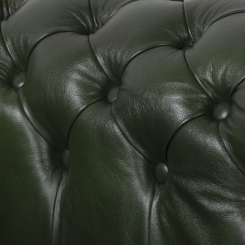 Tamberg Genuine Leather Sofa, 4, Green