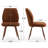 Monno Chenille Fabric Upholstered Dining Chairs Armless Side Chairs with Color-Matched Metal Frame-442354295
